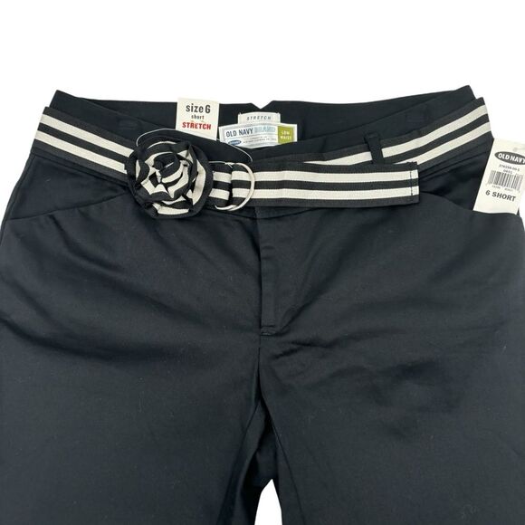 Old Navy Low Rise Wide Leg Cuffed Stretch Pants with belt Y2K 2005 NWT - Picture 4 of 15